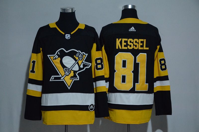 Men 2017 NHL Pittsburgh Penguins #81 Kessel black Adidas Stitched Jersey->detroit red wings->NHL Jersey